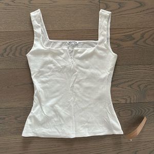 Reformation rubbed white tank never been worn size M